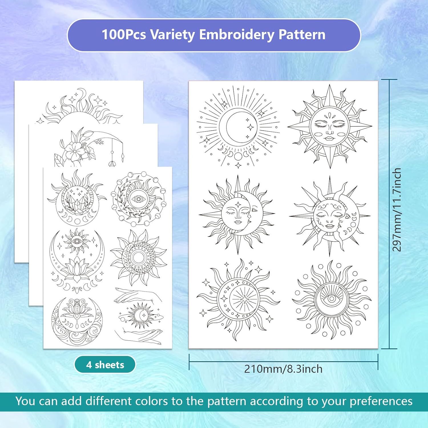 해와 달 패턴 수용성 워시 어웨이 자수 스테빌라이저 전 - Embroidery Stabilizer Backing 리뷰 및 가격